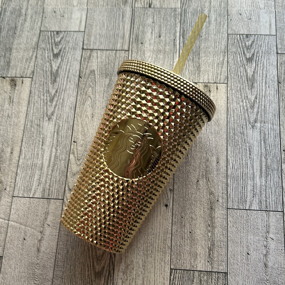 Starbucks gold studded tumbler